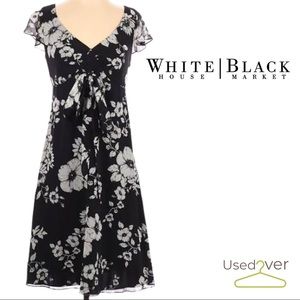 WHBM Black & White Floral dress Sz. 0